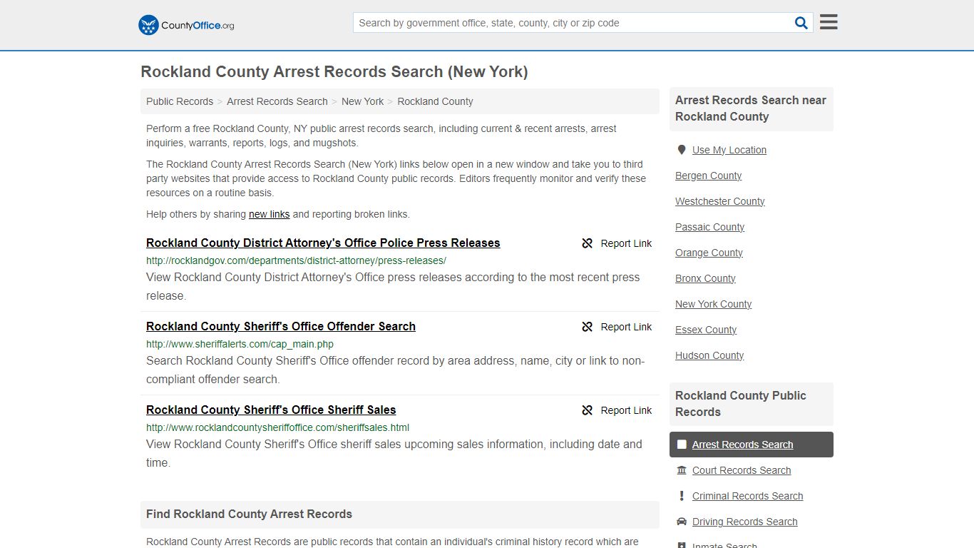 Arrest Records Search - Rockland County, NY (Arrests & Mugshots)